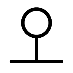 Map Pin Simple Line Light icon