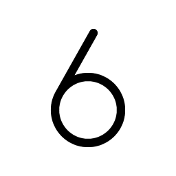 Number Six Light icon