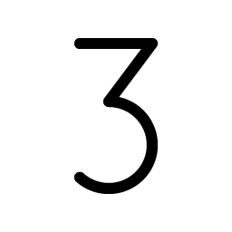Number Three Light icon
