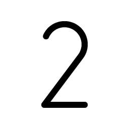 Number Two Light icon