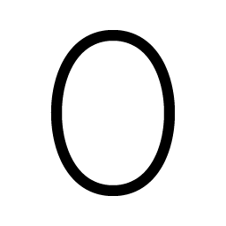 Number Zero Light icon