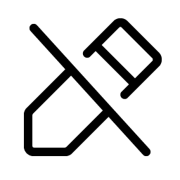 Pencil Simple Slash Light icon