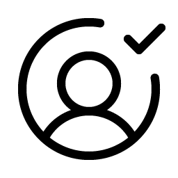 user circle check light