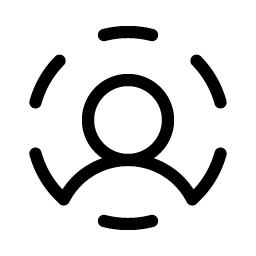 user circle dashed light