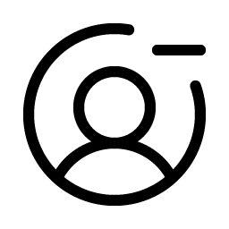 user circle minus light