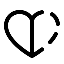 Heart Half icon