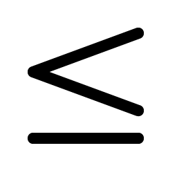 Less Than Or Equal icon