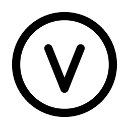Letter Circle V icon