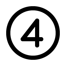 Number Circle Four icon
