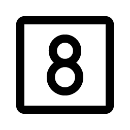 Number Square Eight icon