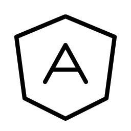 angular logo thin