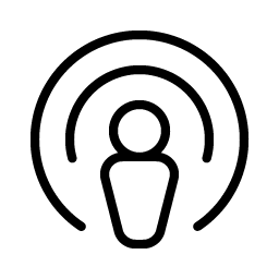 apple podcasts logo thin