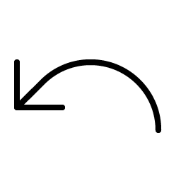 arrow arc left thin