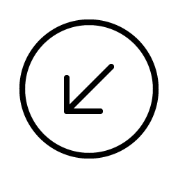 arrow circle down left thin