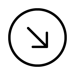 arrow circle down right thin