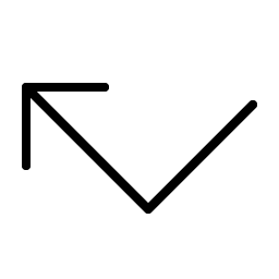 arrow elbow left thin