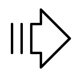 arrow fat lines right thin