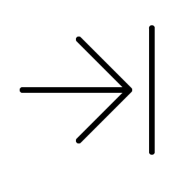 arrow line right thin