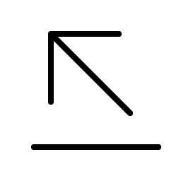 arrow line up left thin