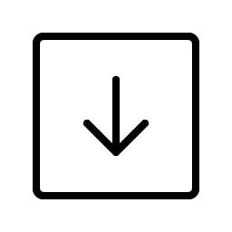 arrow square down thin