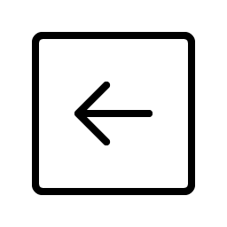 arrow square left thin