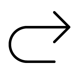 arrow u up right thin