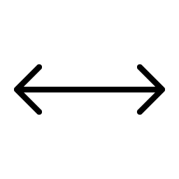 arrows horizontal thin