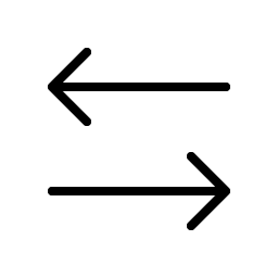 arrows left right thin