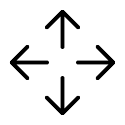 arrows out cardinal thin