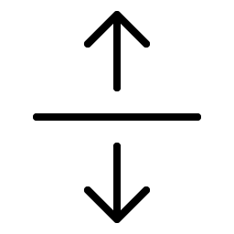 arrows out line vertical thin