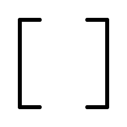 brackets square thin