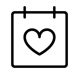 calendar heart thin