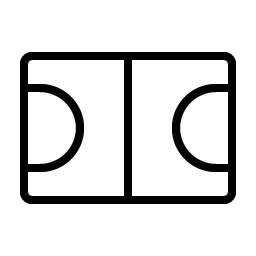 Court Basketball Thin icon - free SVG