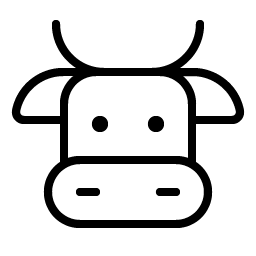 Cow Thin icon - free SVG