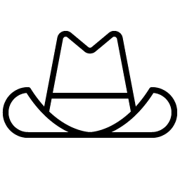 Cowboy Hat Thin icon - free SVG