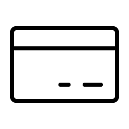 Credit Card Thin icon - free SVG