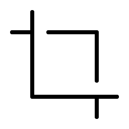 Crop Thin icon - free SVG