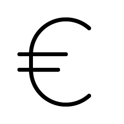 Currency Eur Thin icon