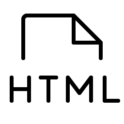 File Html Thin icon