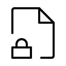 File Lock Thin icon