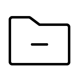 Folder Simple Minus Thin icon