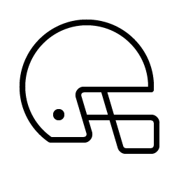 Football Helmet Thin icon