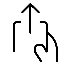 Hand Deposit Thin icon