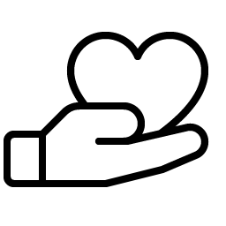 Hand Heart Thin icon