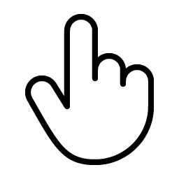Hand Pointing Thin icon