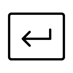 Key Return Thin icon