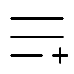 List Plus Thin icon