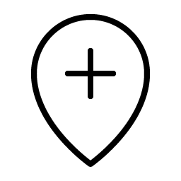 Map Pin Plus Thin icon