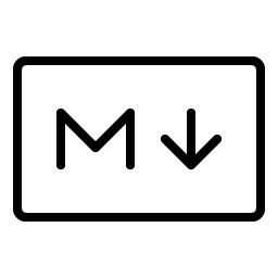 Markdown Logo Thin icon