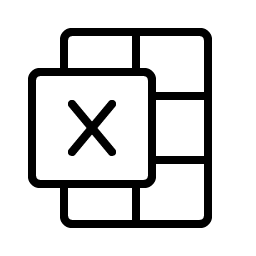 Microsoft Excel Logo Thin icon